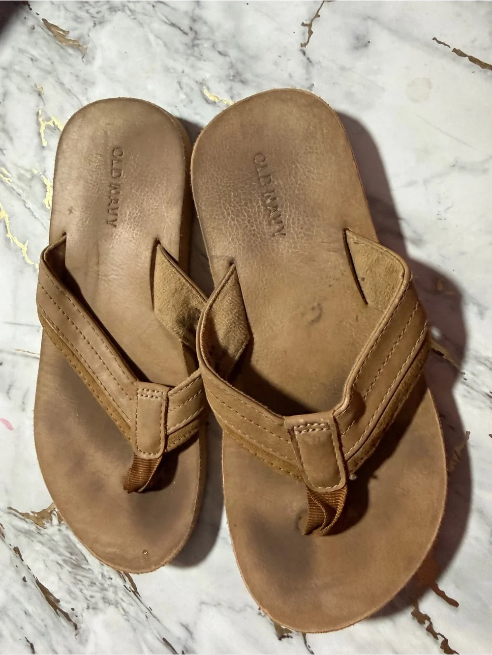Old Navy Kids Suede Strap Sandals in Tan
